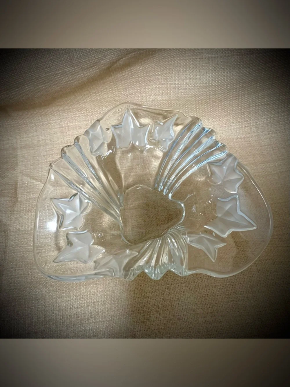 🔍 Mikasa Parisian Ivy Crystal Handkerchief Bowl | Frosted Ivy | Germany